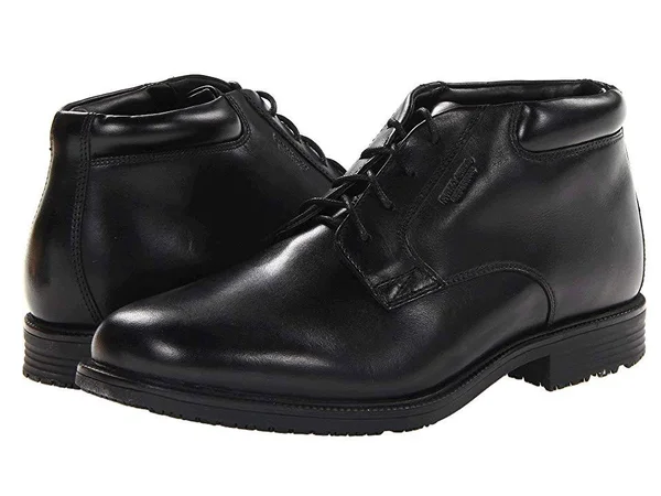 Rockport Men's Essential Details Waterproof Chukka Boot Black, 8, W