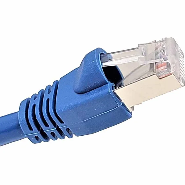 Micro Connectors 75ft Cat 6A Shielded (STP) Patch Cable 10Gbps - Blue