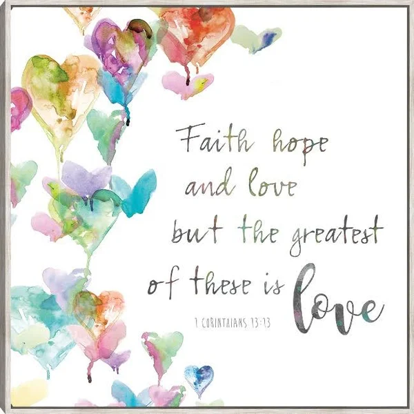 Faith Hope and Love Framed Canvas Prints by Carol Robinson 22X22 Barnwood Fineartcanvas