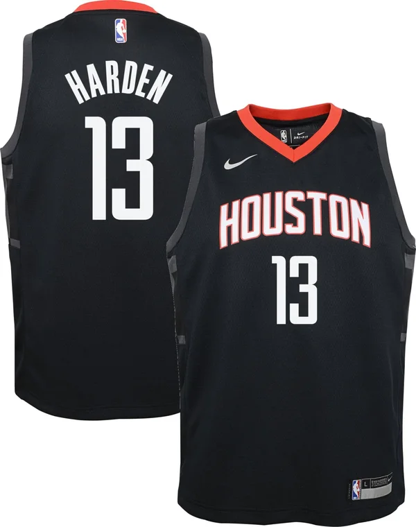 James Harden Houston Rockets Nike Youth Swingman Jersey Black - Statement Edition
