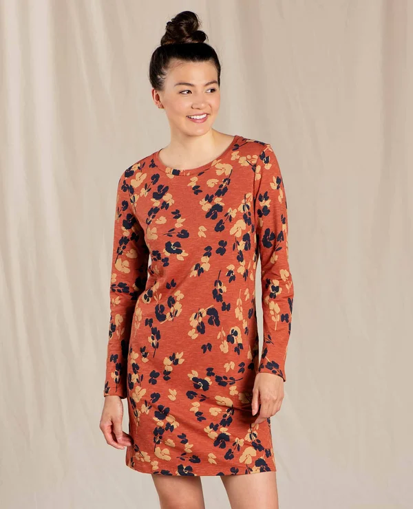 Toadu0026Co Windmere II Long-Sleeve Dress - Women's Auburn Large Scale Floral Print - XL