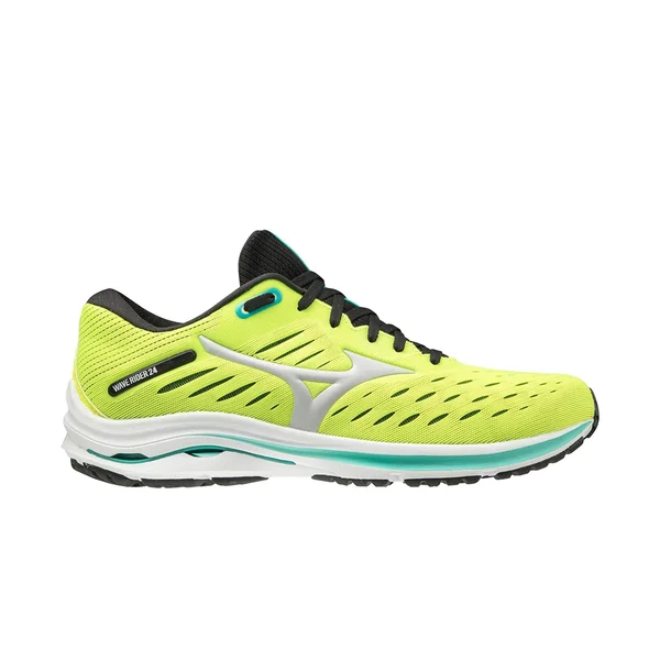 Mizuno Men's Wave Rider 24 Safety Yellow-Nimbus Cloud - 13