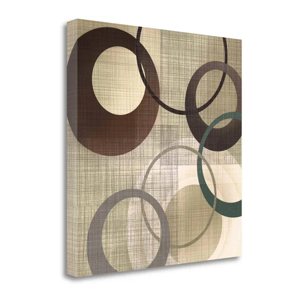 Tangletown Fine Art Hoops N Loops II by Tandi Venter, Giclee Print on Gallery Wrap Canvas, 25x22x25x22