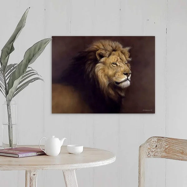 Lion Male - Canvas Wall Art, 24x18, Great Big Canvas