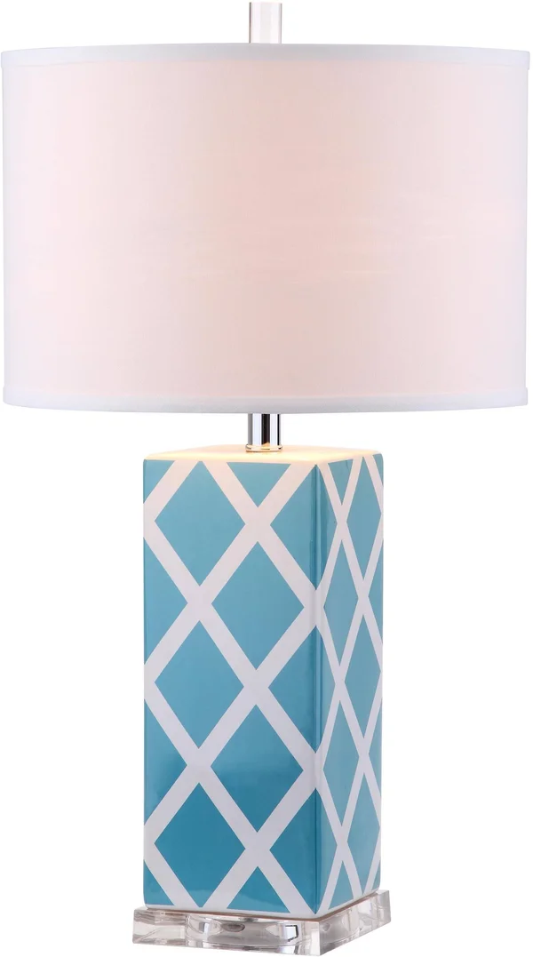 Safavieh Garden Lattice Table Lamp - Set of 2 - Light Blue
