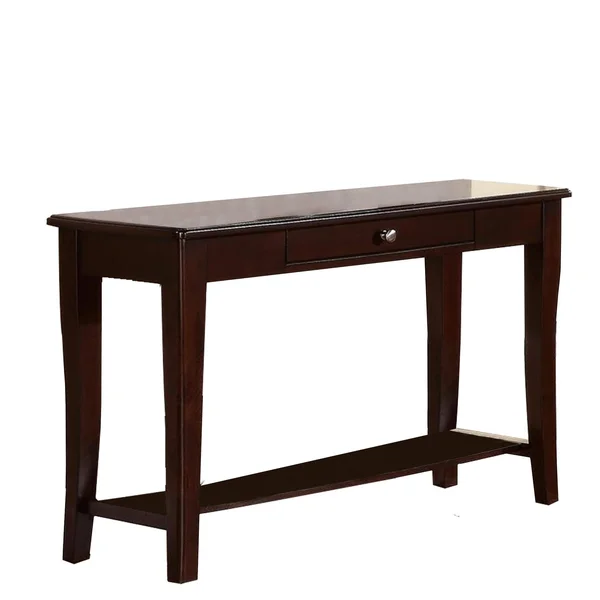 Benzara - Wooden Console Table with One Drawers Brown - 48" x 18" x 29"