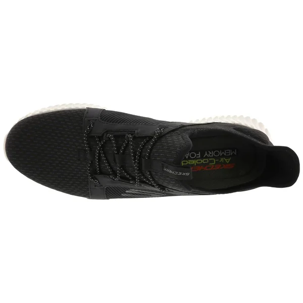 Skechers Men's Elite Flex Bungee Lace Shoe - Black/White