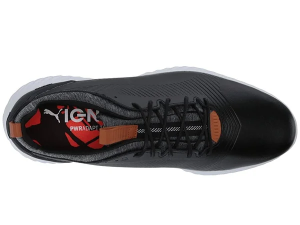Puma Ignite PWRADAPT Leather 2.0 Black Men's Golf Shoes - Size 7.5