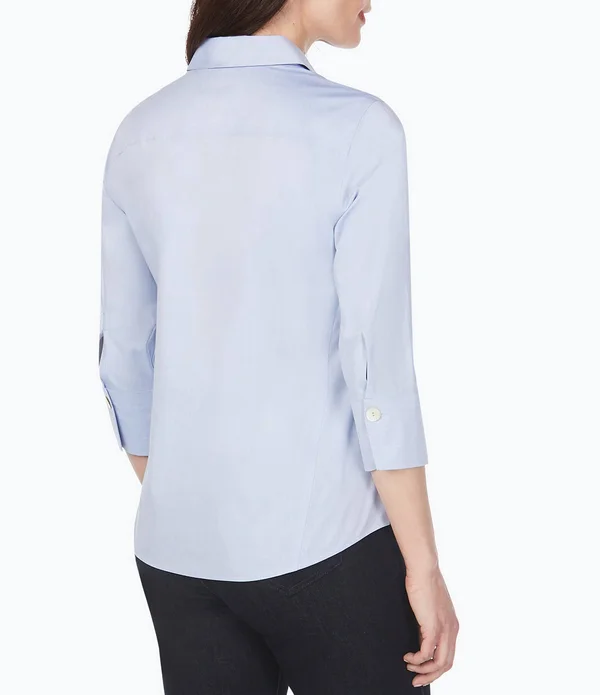 Foxcroft Paityn Non-Iron Shirt Chambray Pink