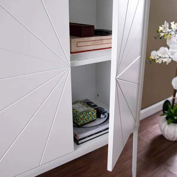 Hurstvey Double Door Storage Cabinet White - Aiden Lane