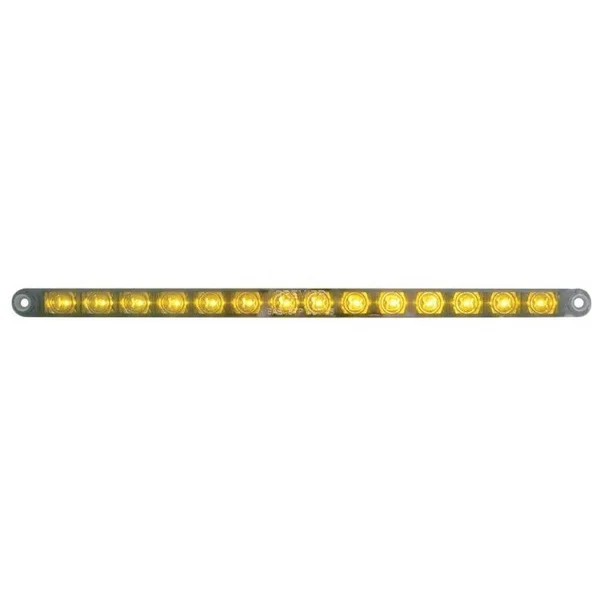 Freightliner Mirror Cover w/ 14 LED Light Bar (Driver) - Amber LED/Chrome Lens 42076