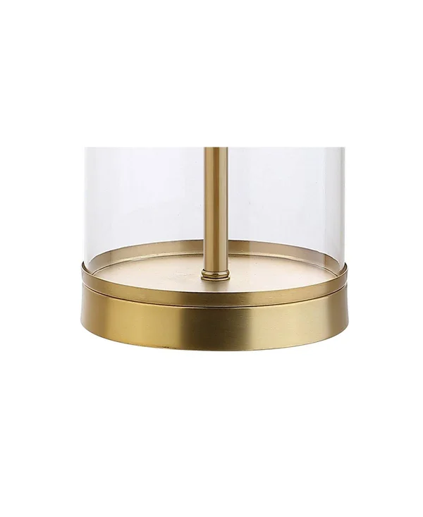 Collins 29.25x22 Glass LED Table Lamp - Brass Gold, Jonathan Y