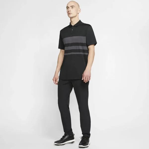 Nike Men's Dri-Fit Vapor Striped Golf Polo, Small, Black