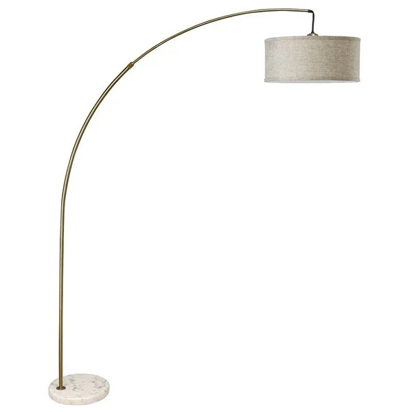 Furniture of America Boa Marble Base 86x22 Arch Floor Lamp in Antique Gold - IDF-L76931AB