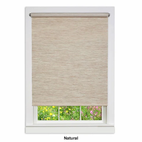 Achim 25x22 x 72x22 Cordless Privacy Jute Shade - Heather