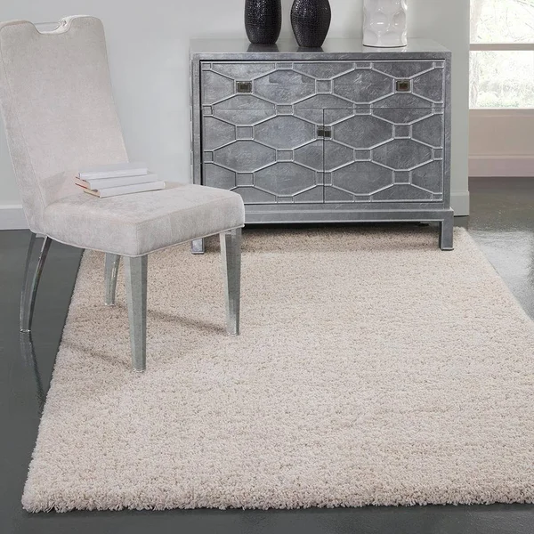 Abacasa Comfort Shag Area Rug, White