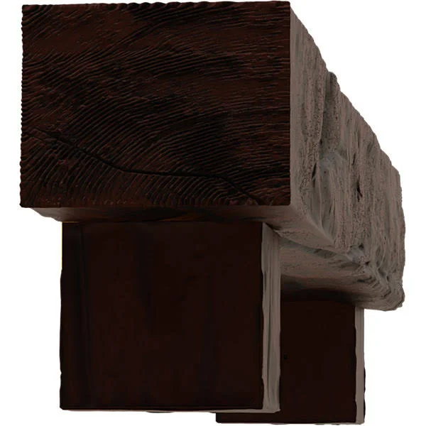 4x22H x 4x22D x 36x22W Riverwood Faux Wood Fireplace Mantel Kit w/ Alamo Corbels - Natural Pecan