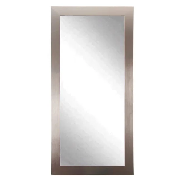 BrandtWorks Modern Floor Mirror 32W x 65.5H in. Silver