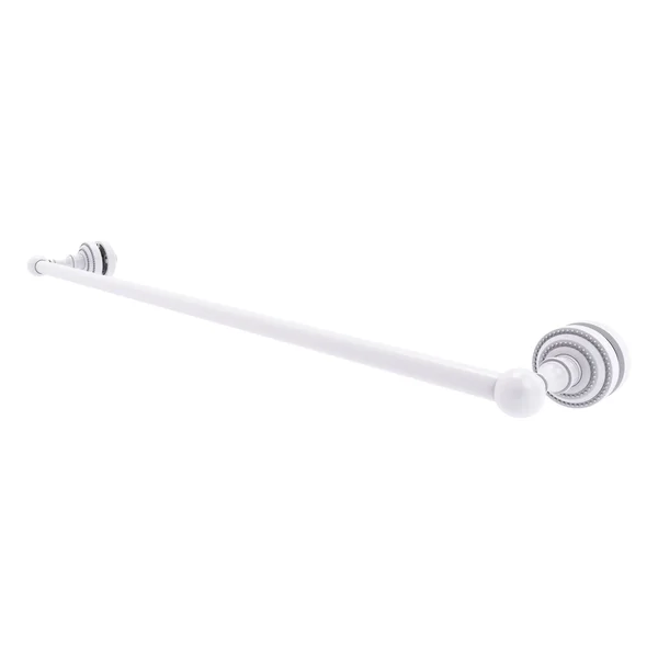 Allied Brass DT-41-SM-30-WHM 30 in. Dottingham Collection Shower Door Towel Bar Matte White