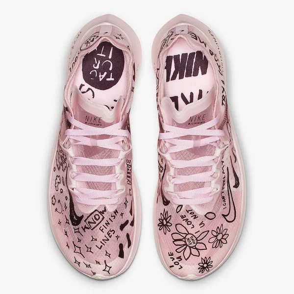 Mens Nike Zoom Fly SP Running Shoes White/Pink Size 8.5