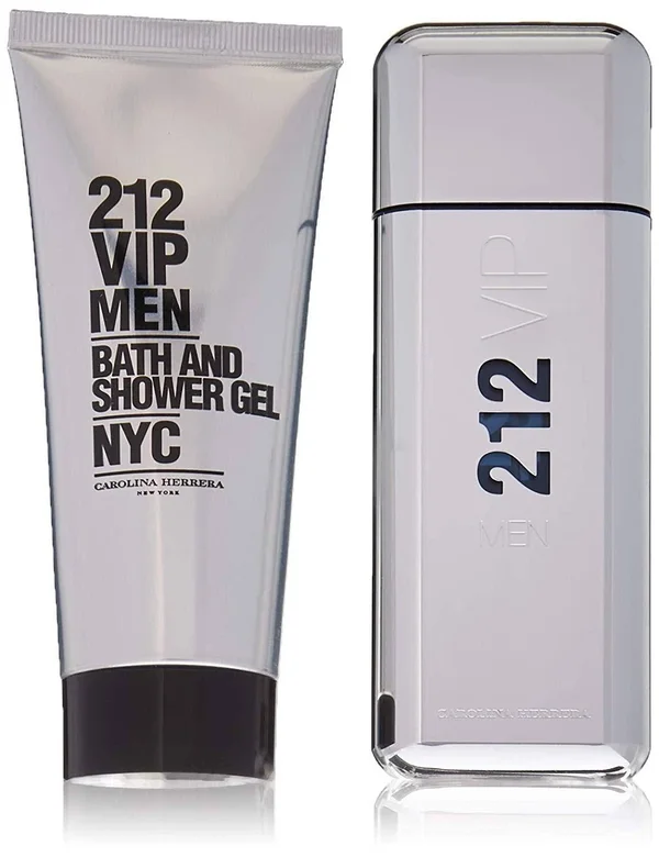 212 VIP by Carolina Herrera Gift Set -- 3.4 oz Eau De Toilette Spray + 3.4 oz Shower Gel (men)