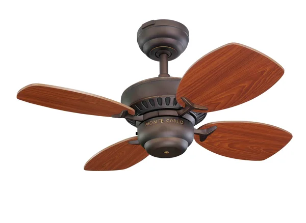 Monte Carlo Fans Colony II 28x22 Mini Indoor Ceiling Fan - Roman Bronze - Teak Blades