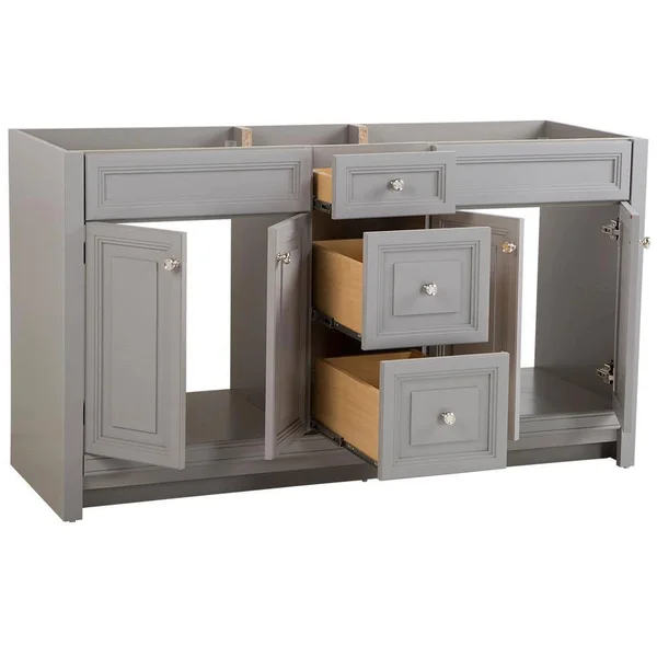 Home Decorators Collection Brinkhill 60 in. W x 34 in. H x 22 in. D Bath Vanity Cabinet Only in Sterling Gray
