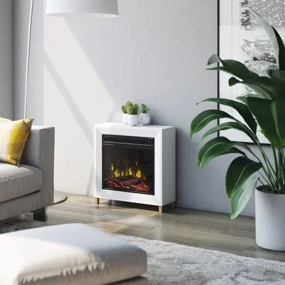 Mertens Electric Fireplace Longshore Tides Finish: White