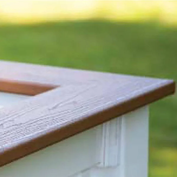 Deck Railing Finyl Line Deck Top Vinyl White Round (73019632) Level - 8 ft x 36 in.