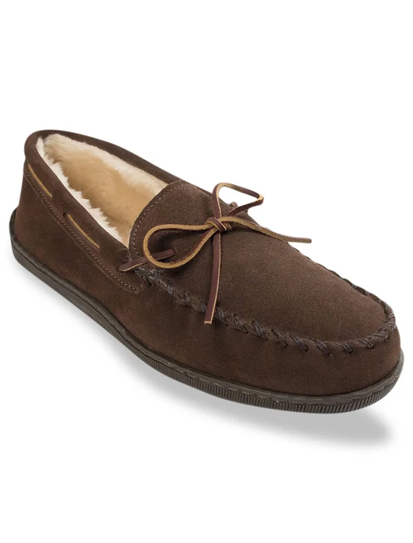 Minnetonka Men's Pile Lined Hardsole Slipper