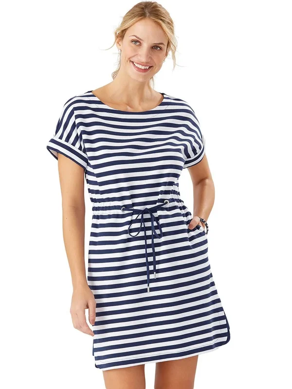 Tommy Bahama Women's Veranda Amira Stripe Dress - Island Navy - Size L