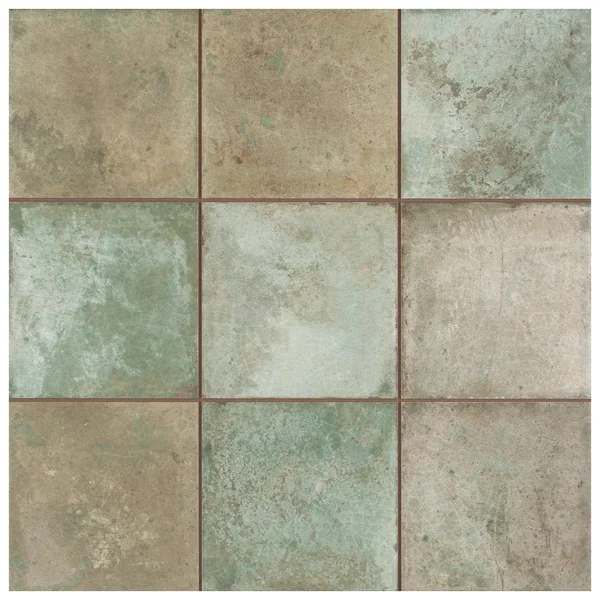 SomerTile FPE13KETS Kings Etna Encaustic Sage Floor and Wall Ceramic Tile, Green