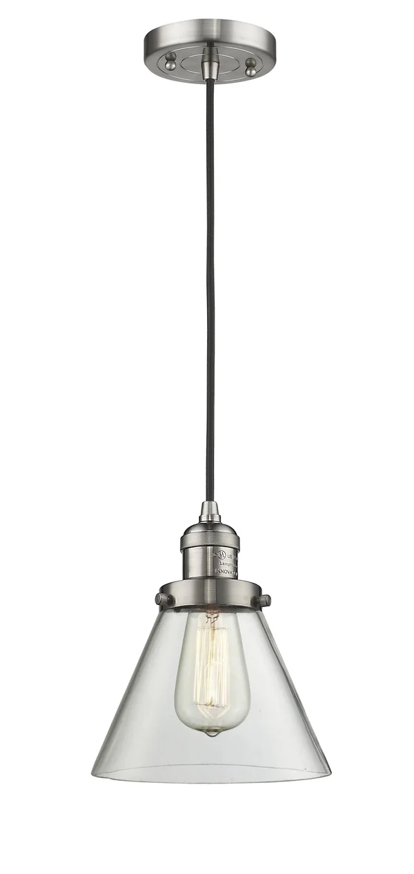 Innovations Lighting 201C-SN-G42 Large Cone Mini Pendant Brushed Satin Nickel