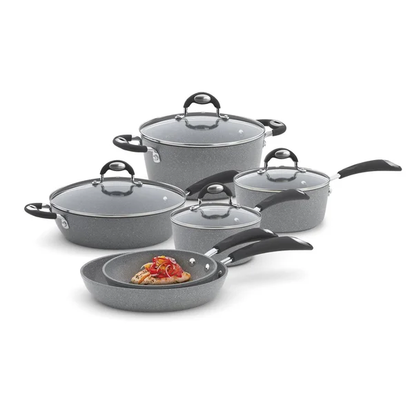 Bialetti Granito X-Tra Pots and Pans Set, 10 Piece