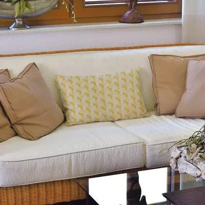 Jordao Skyscrapers Pattern Lumbar Pillow Brayden Studio Color: Yellow/White - Size: 14x22H x 20x22W, Fill Material: No Fill