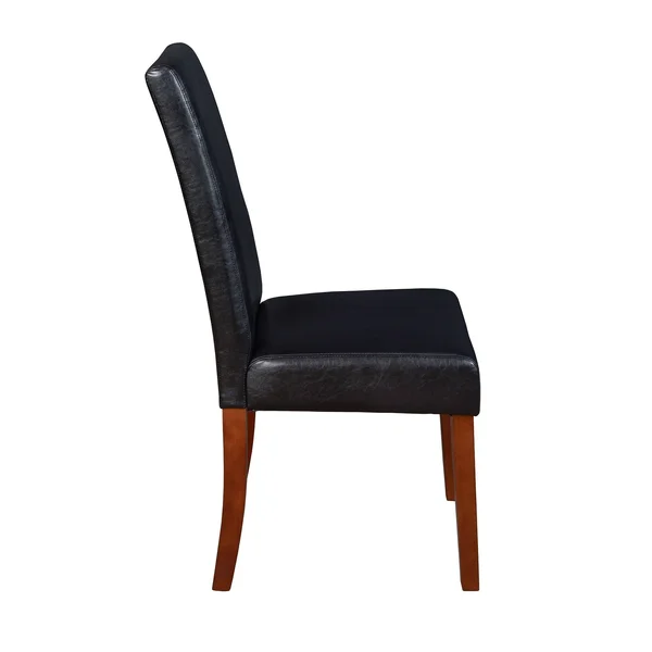 Niche Tyler Dining Room Chair- White Wood Grain/ Black Vinyl