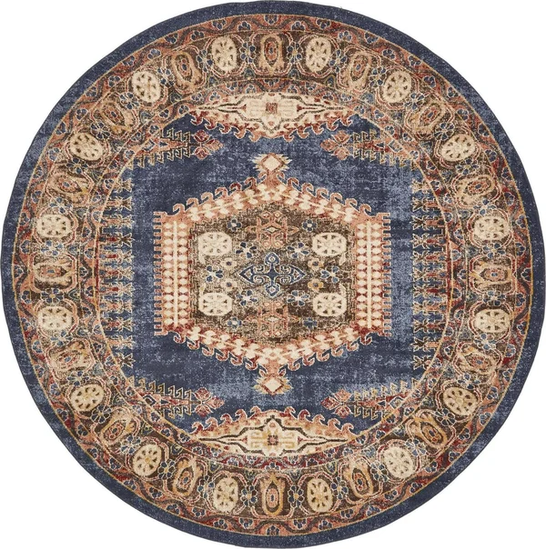 Unique Loom Larissa Utopia Area Rug - 9& x 12& Dark Blue
