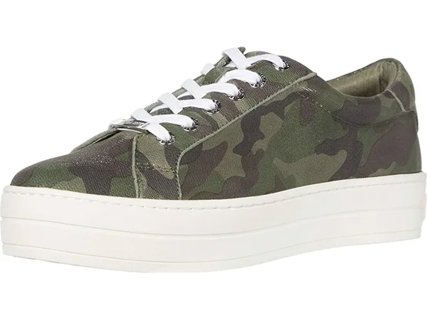 J/Slides Hippie Sneaker Green Camo Leather - Green 7 Medium