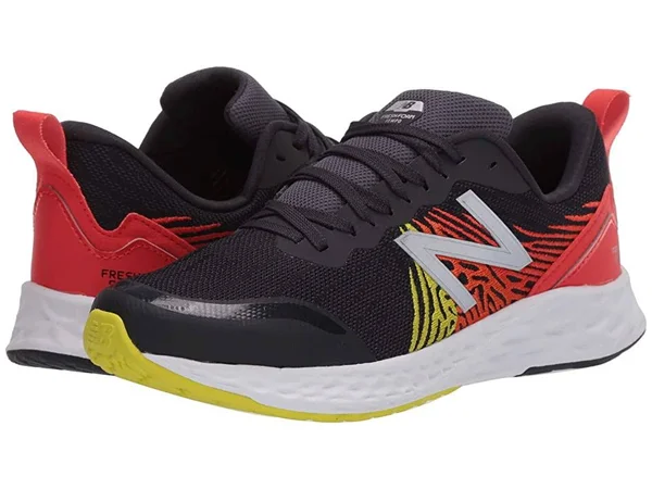 Kids New Balance Fresh Foam Tempo Running Shoe - Grey/Flame 4Y