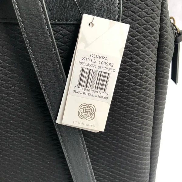 Elliott Lucca Black Neoprene Large Backpack Olvera #106982, Nwt