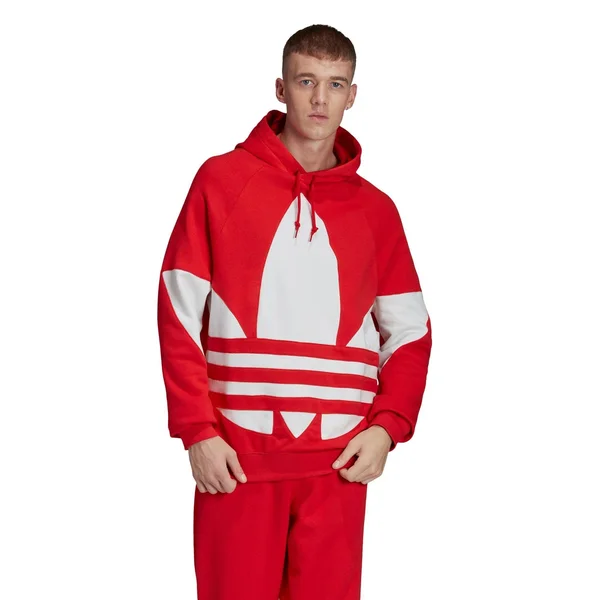 Adidas Men's Originals Big Trefoil Hoodie - Small, Red
