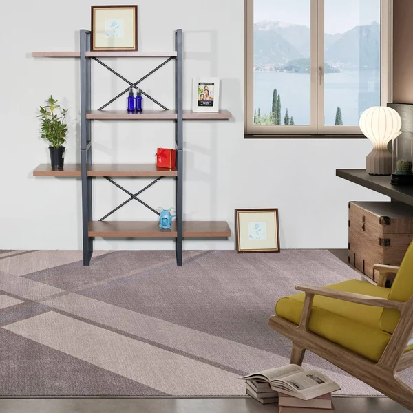 4 Shelf Display Bookcase by Davee Furniture Inc - Size: 56.69 H x 47.24 W x 11.34 D, Brown