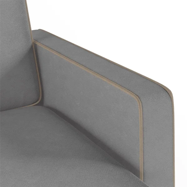 Novogratz Bowen Gray Sectional Sofa with Contrast Welting