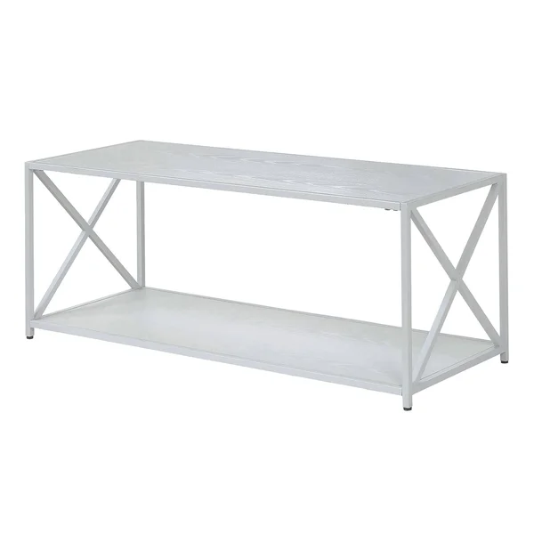 Convenience Concepts 161842BDWBL Tucson Coffee Table with Shelf Black