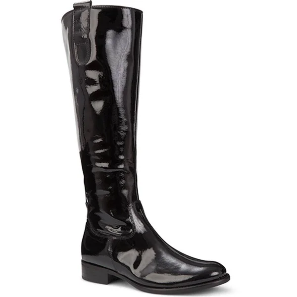 Slim Fit Brook Leather Riding Boots (GAB28507) by Gabor Black - Us: 9.5/ UK: 7.5/ EU: 40.5