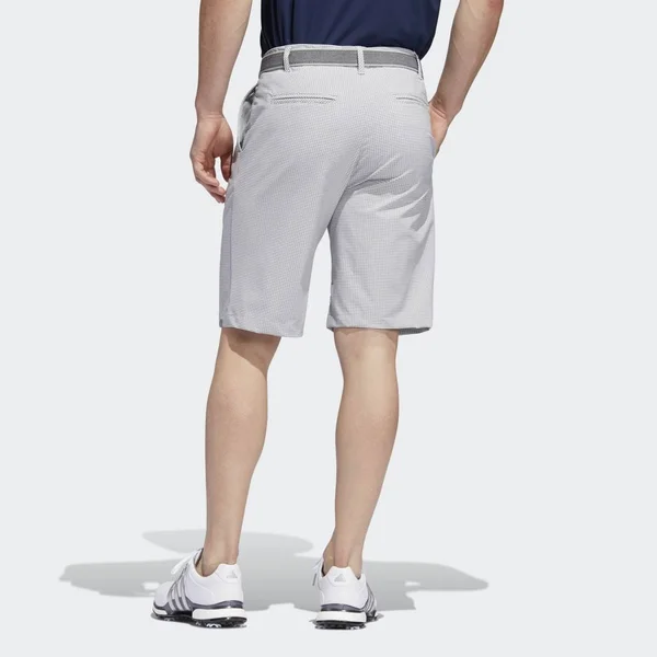 Adidas Ultimate365 Gingham Plaid Shorts Gray Two 32