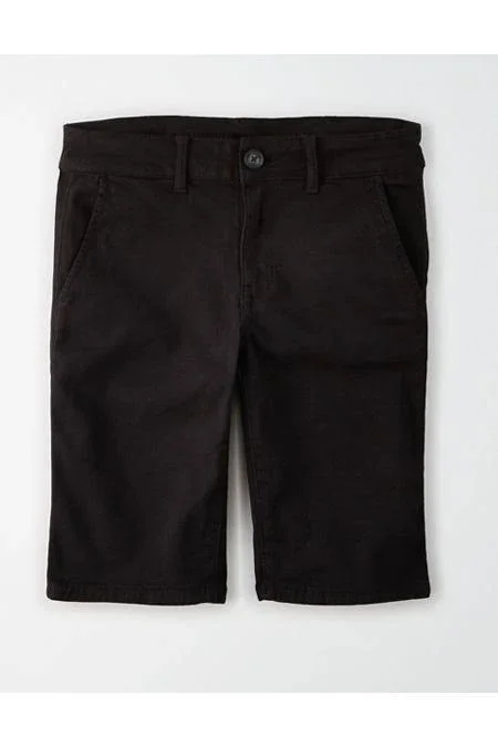 Ae Khaki Skinny Bermuda Short Women's Faded Black 000