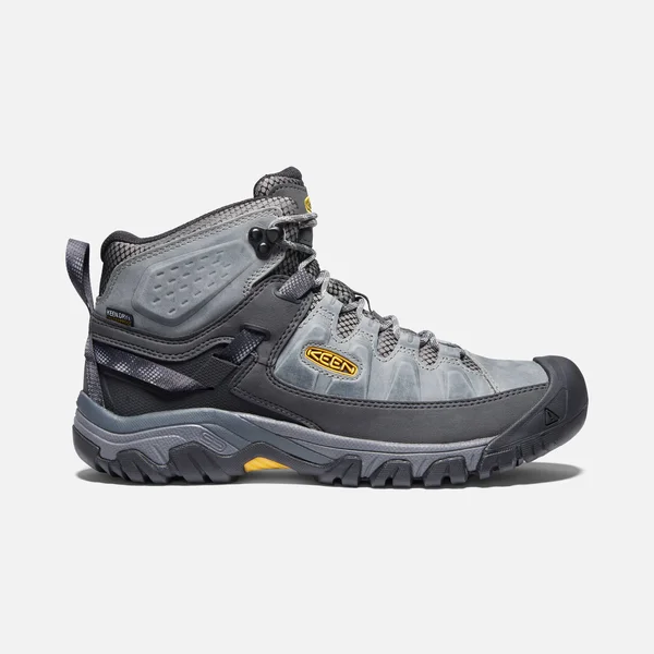 Keen Men's Targhee III Mid Height Waterproof Hiking Boot Size 16 Drizzle/Keen Yellow
