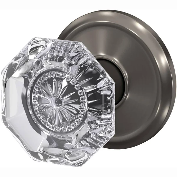 Schlage Custom FC172ALX619ALD Alexandria Knob with Alden Rose Non Turning Dummy Lock Satin Nickel Finish