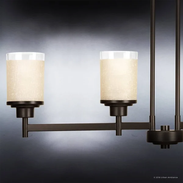 Luxury Contemporary Chandelier, 19.8125x22H x 34.167x22W, with Transitional Style, Olde Bronze Finish by Urban Ambiance UHP2020